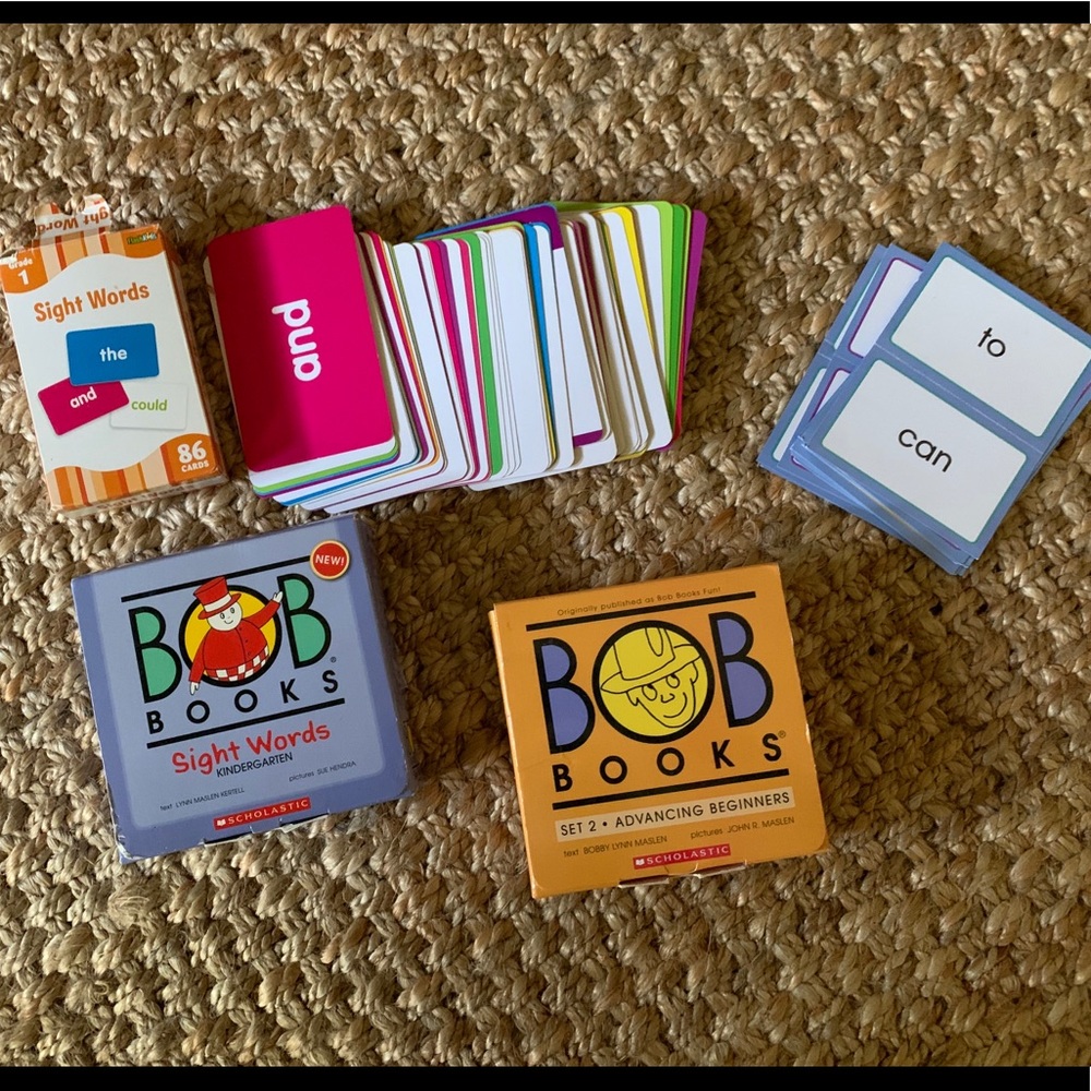 BOB book sets and sight word flash cards